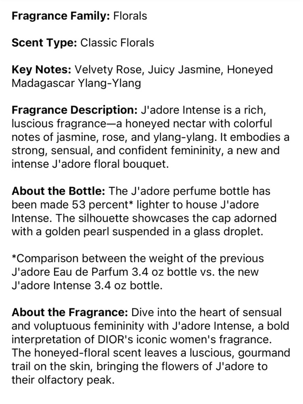 Newest Version Dior J’adore Intense ParfumMini 5 ML Bottle - Picture 6 of 8